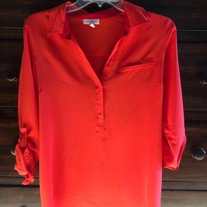 A Pea in the Pod Maternity Orange Long Sleeve Top Size Small